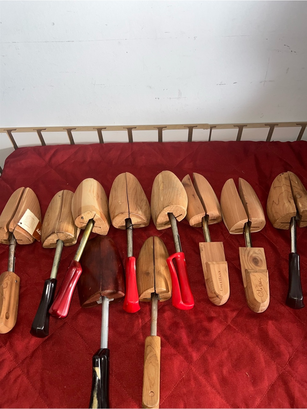 Wooden Shoe Trees with plastic and Natural Handles no sets sold together